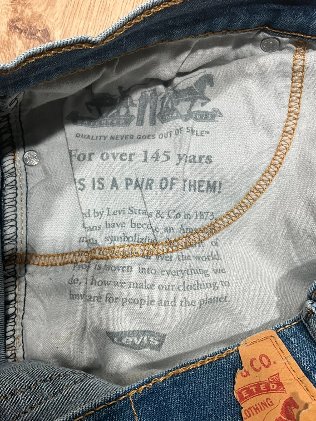 Jean Levi's Straight W34 L34 Vintage Bleu Délavé – photo 13